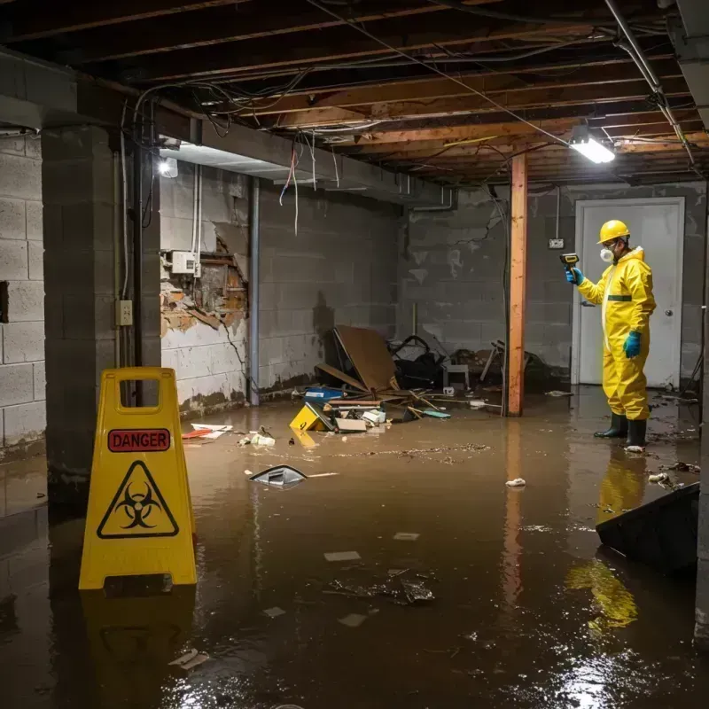 Flooded Basement Electrical Hazard in South Roxana, IL Property